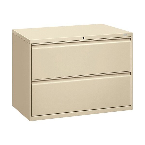 Hon HON 892LL, 800 SERIES TWO-DRAWER LATERAL FILE, 42W X 19.25D X 28.38H, PUTTY HON892LL - main